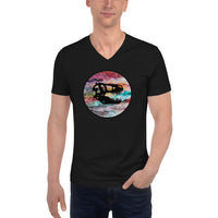 Dino Skull Unisex Short Sleeve V-Neck T-Shirt
