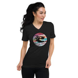 Dino Skull Unisex Short Sleeve V-Neck T-Shirt