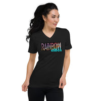 Rainbow vibes Unisex Short Sleeve V-Neck T-Shirt