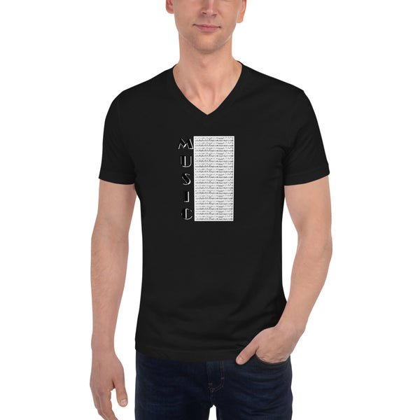 Music Unisex Short Sleeve V-Neck T-Shirt