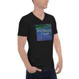 Actually I Can Unisex Short Sleeve V-Neck T-Shirt