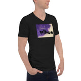 Purple Vibes Unisex Short Sleeve V-Neck T-Shirt