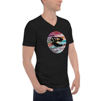 Dino Skull Unisex Short Sleeve V-Neck T-Shirt