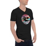 Dino Skull Unisex Short Sleeve V-Neck T-Shirt