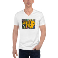 Lite it Up Unisex Short Sleeve V-Neck T-Shirt