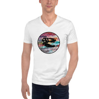 Dino Skull Unisex Short Sleeve V-Neck T-Shirt