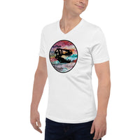 Dino Skull Unisex Short Sleeve V-Neck T-Shirt