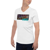 Rainbow vibes Unisex Short Sleeve V-Neck T-Shirt