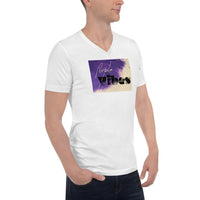 Purple Vibes Unisex Short Sleeve V-Neck T-Shirt