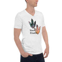 Dino Prints Unisex Short Sleeve V-Neck T-Shirt